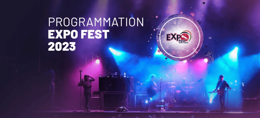 Programmation de l'Expo Fest 2023, concert sur scène.