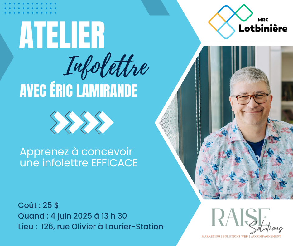 Atelier infolettre avec Éric Lamirande.