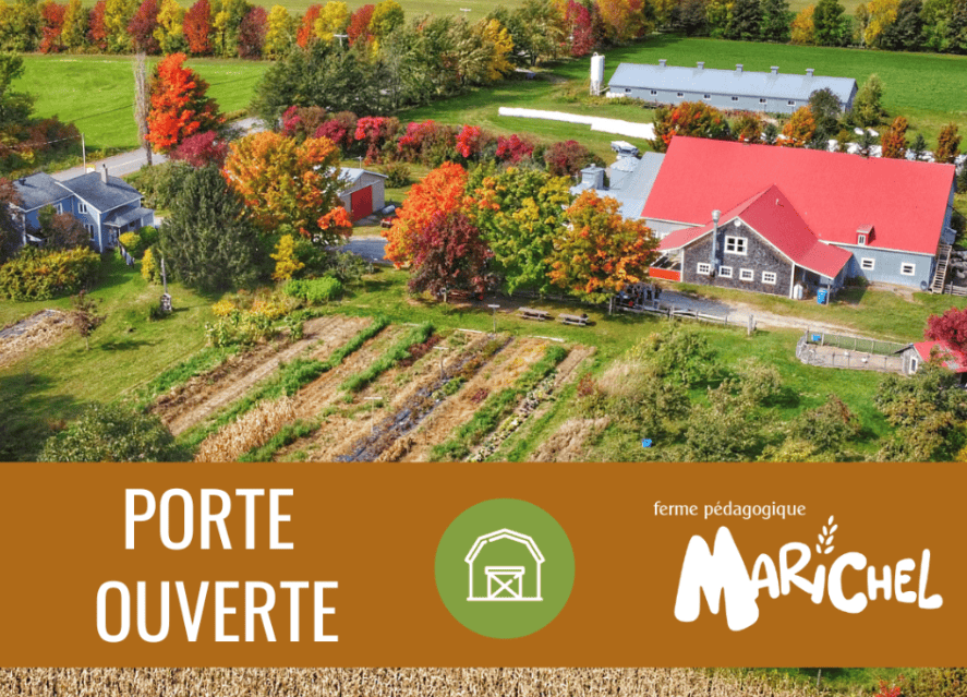 Vue aérienne de la ferme pédagogique Marichel.