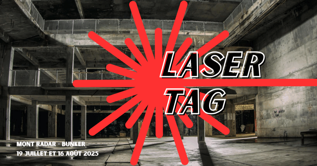 Affiche événement laser tag bunker.