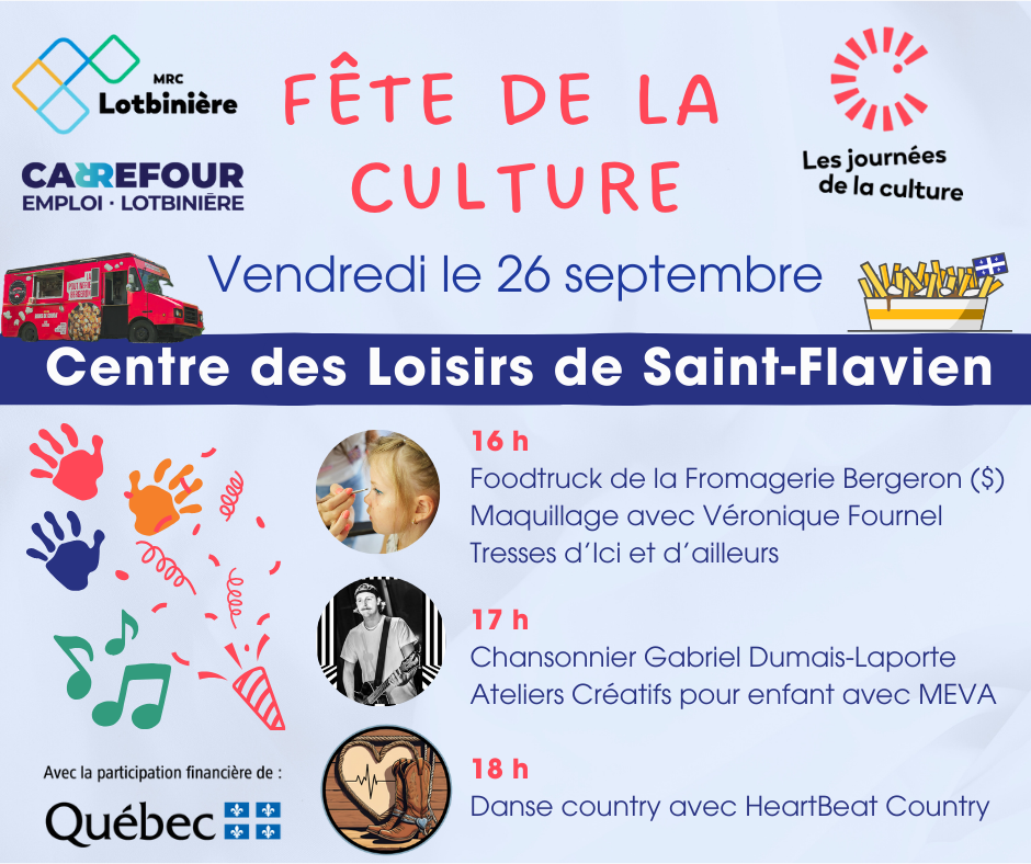 Affiche de la fête de la culture à Saint-Flavien.