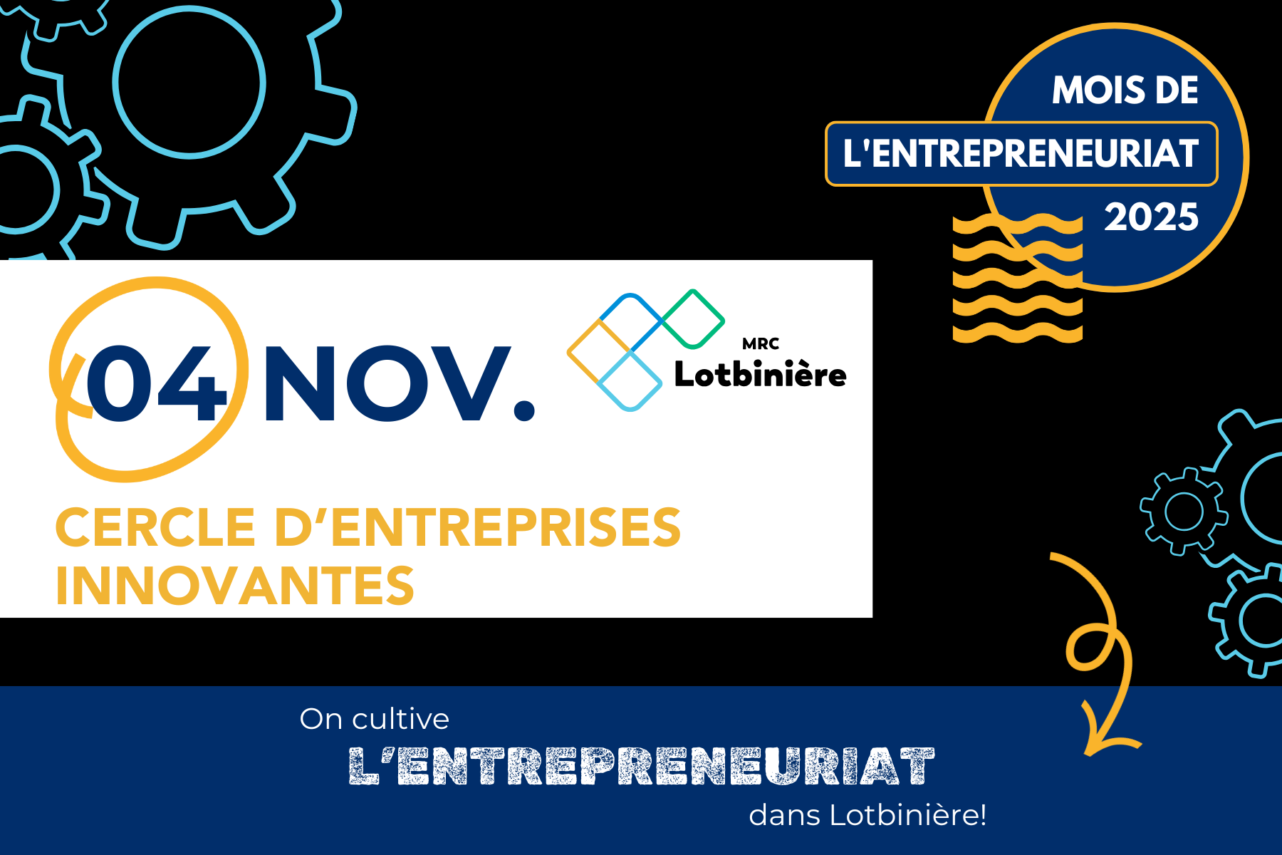 Affiche Mois de l'Entrepreneuriat 2025 Lotbinière