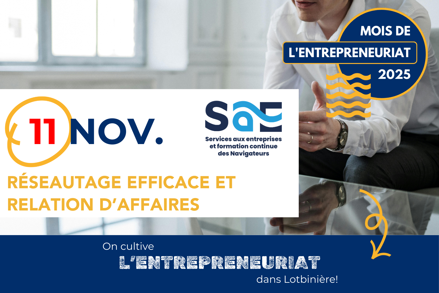 Événement réseautage entrepreneurial 11 novembre Lotbinière